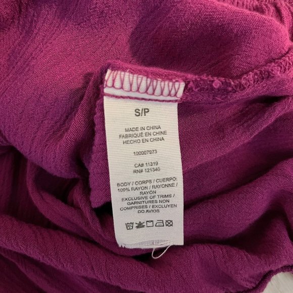 Purple Garage Strapless Ruffle Top - small - Picture 4 of 4